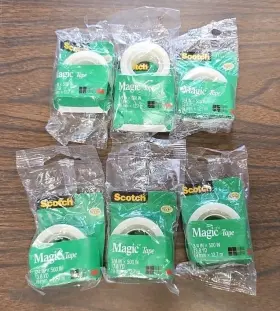 205-3m 3m Scotch Magic Tape Refill .75 Inch X500 Lot Of 6 Damaged Packaging