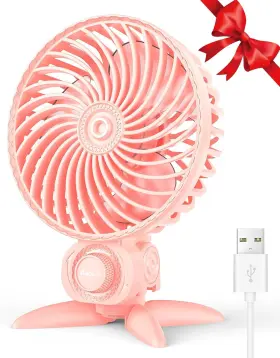 Usb-b02 Aaolin Usb Small Fan Desk Fans With Cvt Variable Speeds Strong Normal Pink