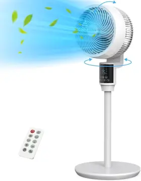 Fts009r Abolee 36ftft Pedestal Fan Remote 80ft Air Circulator 4 Speeds 24h Timer