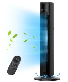 Fts011r Abolee Tower Fan For Bedroom Quiet Floor With Remote 90 Oscillating
