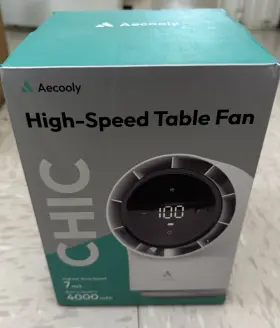 Tbo2 Aecooly Chic 01 Lite High-speed Table Fan 100 Adjustable Speeds Rechargeable