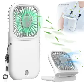 Aicase 679874217199 Portable Handheld Mini Fan Usb Rechargeable Cooling With 3000mah Power Bank