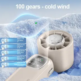 Aicase 679874276776 Portable Fan 1-100 Speeds 4000mah Mini Turbo Cooling Ice Cooler Led Display