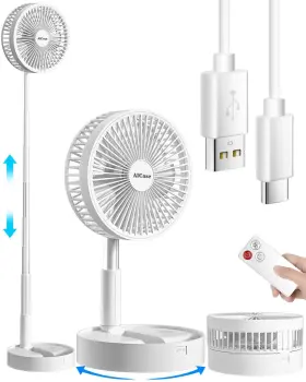 Aicase 885733471340 Stand Fan Folding Portable Telescopic Floor/usb Desk With 7200mah