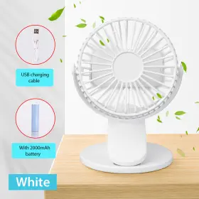 Xh-09 Aicase 3 Speeds Usb Rechargeable Mini Cooling Fan Clip On Desk Baby Stroller Portable