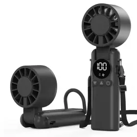 Ailbton 607609018681 Portable Handheld Fan 5000mah Rechargeable Mini Personal Usb With Led Di