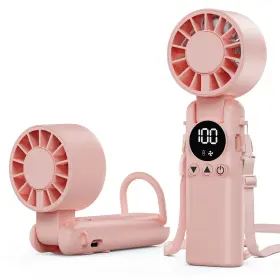 Ailbton 607609018704 Portable Handheld Fan 5000mah Rechargeable Mini Personal Usb With Led Di