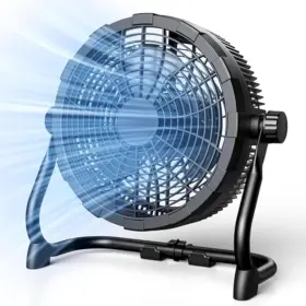 Fd1201 Air Choice 12 Inch Rechargeable Cordless Fan 9 Speeds Portable Battery Powered Black