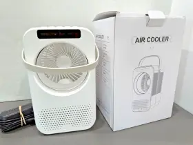 X002rrdnil Air Cooler Portable Mini Fan White For Bedroom/dorm/office