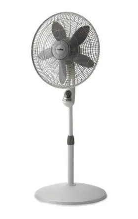 9880 Air King Pedestal Fan 3 Speeds 18 Inch Blade Dia. With Remote Control White
