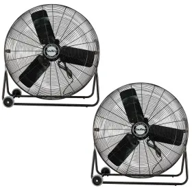 Ak-9230 Air King 3 Speed 1/4 Hp 120 Volt 30 Inch Enclosed Pivoting Floor Fan 2 Pack