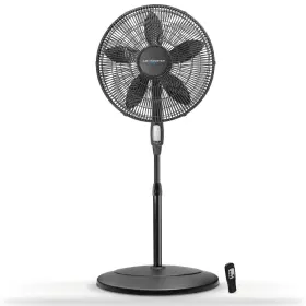 15732-r Air Monster 18 Inch Oscillating Pedestal Fan Remote Timer Black