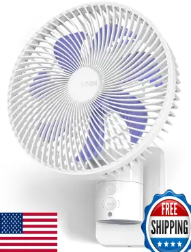 B0b24jd3ff Airbition 8 Inch Wall Mount Fan With Remote 90 Oscillation 4 Speeds