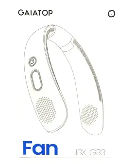 Jxs-gb3 Airflow Gaiatop Neck Fan Bladeless Led Display 360 Cooling Rechargeable New