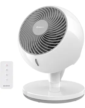Fb2067r-dc Airmate Large Circulator Fan 10 Speeds 12inch With Remote And Timer White