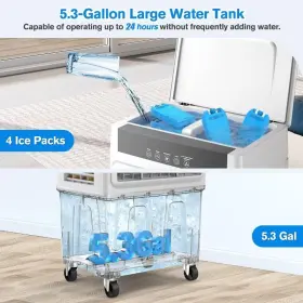 Airthryl 653998467142 2200cfm Portable Air Conditioners With Remote 3-in-1 Evaporative Swamp Cool #3