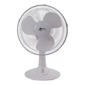 Alefan122 Alera 12 Inch 3-speed Oscillating Desk Fan Plastic White