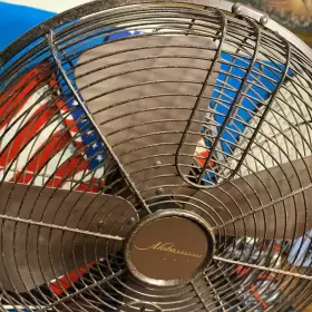 46018 Aloha Breeze 12 Inch Oscillating Table Fan Bronze Office Modern Mid Century Desk #3