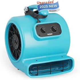Ge2000t Alorair Aloriar Air Mover Carpet Dryer 3 Speed 1/3 Hp Industrial Floor Blower 2000 Cfm