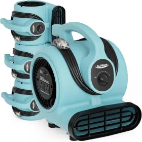 Gf600a-blue Alorair 4 Packs 600 Cfm 3 Speed Air Mover Carpet Dryer Floor Fan Blower Blue