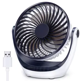 Aluan 655160631023 Desk Fan Small Table With Strong Airflow Quiet Operation Portable Spe
