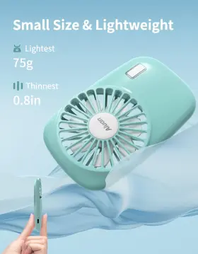 Aluan 766330081903 Handheld Mini Fan Powerful Small Personal Portable Speed Adjustable Usb Recha #2