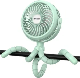 Amacool 705353825095 Battery Operated Stroller Fan Flexible Tripod Clip On With 3 Speeds