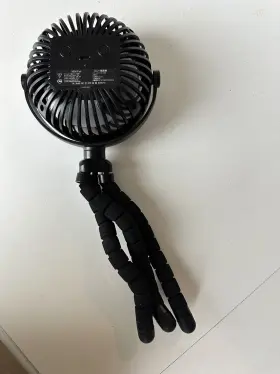 Amacool 747839051635 Battery Operated Stroller Fan Flexible Tripod Clip On With 3 Speeds Black