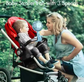 Amacool 747839051697 Battery Operated Stroller Fan-flexible Tripod Clip On 3 Speeds Light #2