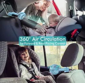 Amacool 747839051697 Battery Operated Stroller Fan-flexible Tripod Clip On 3 Speeds Light #3
