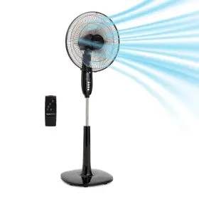 B07bngpwt4 Amazon Basics Amazonbasics 16 Inch Pedestal Fan With Remote 3 Speed/mode Timer Adjustable Tilt Bl