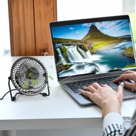 Amken 735626321597 Small Desk Fan 4 Inch Usb Powered By 360 Rotation Fans For Bedroom #2