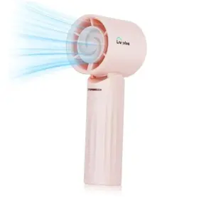 Hal-0061 Ample Right Electronic Handheld Fan Adjustable Blowing Angle Mini Portable Turbo Usb Type Pink