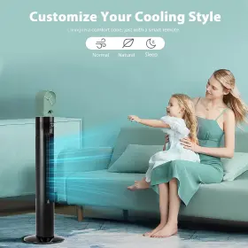 Antarctic Star 613464773559 Tower Fan Portable Electric Oscillating Quiet Cooling Remote Control Stan #2