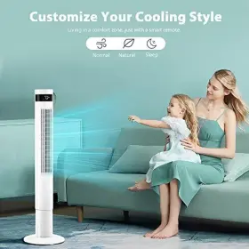 Antarctic Star 613464773580 Tower Fan Portable Electric Oscillating Quiet Cooling Remote Control Stan #2