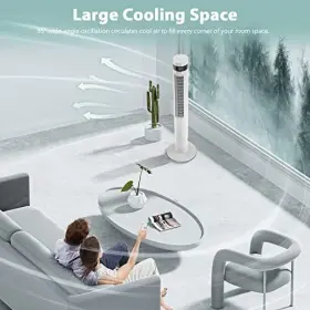 Antarctic Star 613464773580 Tower Fan Portable Electric Oscillating Quiet Cooling Remote Control Stan #3