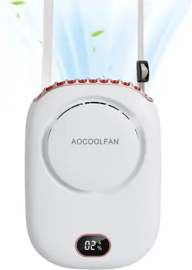 Dq203 Aocoolfan Portable Neck Fan Handheld Mini Small Personal Hand White