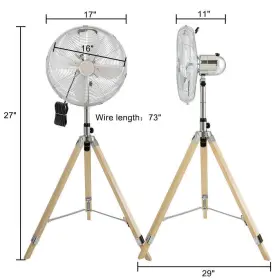 Snmx2869 Aoibox 3-speeds Floor Fan Adjustable Height Indoor/outdoor Plug-in Control #3