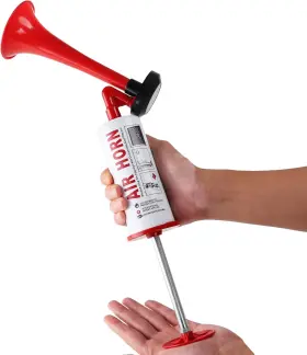 Aolihan 313036515524 Reusable Handheld Air Horn Portable Pump Loud Noise Maker Red