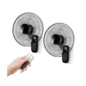 Aottop 751717329532 16 Inch Wall Mount Fan With Remote Control - 2 Pack 3-speed And 3 Mod