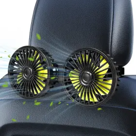 Cf01 Aowosa Usb Car Cooling Fans For Backseat Dual Head Fan Kids 3 Speeds 360 Ro