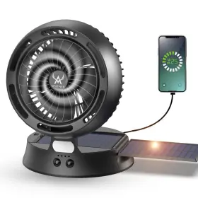 25fengshan025 Apatner Rechargeable Solar Fan Outdoor For Camping - 10400mah Battery Operated Fans S