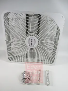 Ab-20 Appliance Inc. Box Fan 20 Inch With Remote Control Small Fans Home Window 3 Speed