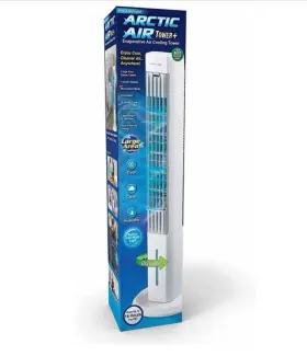 Tv-89727525 Arctic Air Tower Electric Portable Cooling Fan Quiet Operation 4 Speeds Black