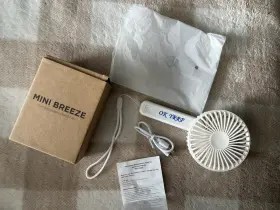 Wtv-mb22 Ariel Mini Handheld Recharable Fan Usb Cable Lightweight Travel Quiet Personal 3 Speed
