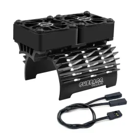 Fan-05 Arrarown Hobby Twin Rc Car Motor Cooling Fans - Metal Cover Heatsink Fit For 1/8 1/7 R