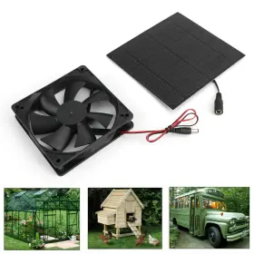 H017-002 Artudatech Solar Panel Powered Fan Mini Ventilator For Greenhouse Pet/dog Chicken House Ep