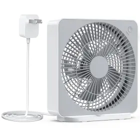 Zl2002y Askpulion 10 Inch Small Box Fan 3 Speeds Square Table Powered By Ac Adapter Quiet