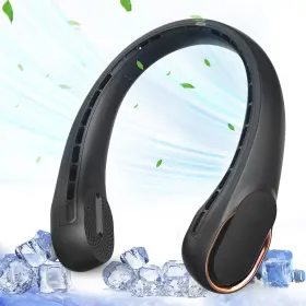 Fan-004 Asnug Neck Fan Bladeless 4000 Mah Rechargeable Personal 360 Hands
