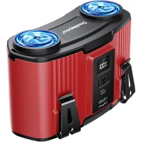Dp-8082 Astaowl Personal Waist Fan Usb For Working 10 Speed/40h Cooling Travel Camping Red